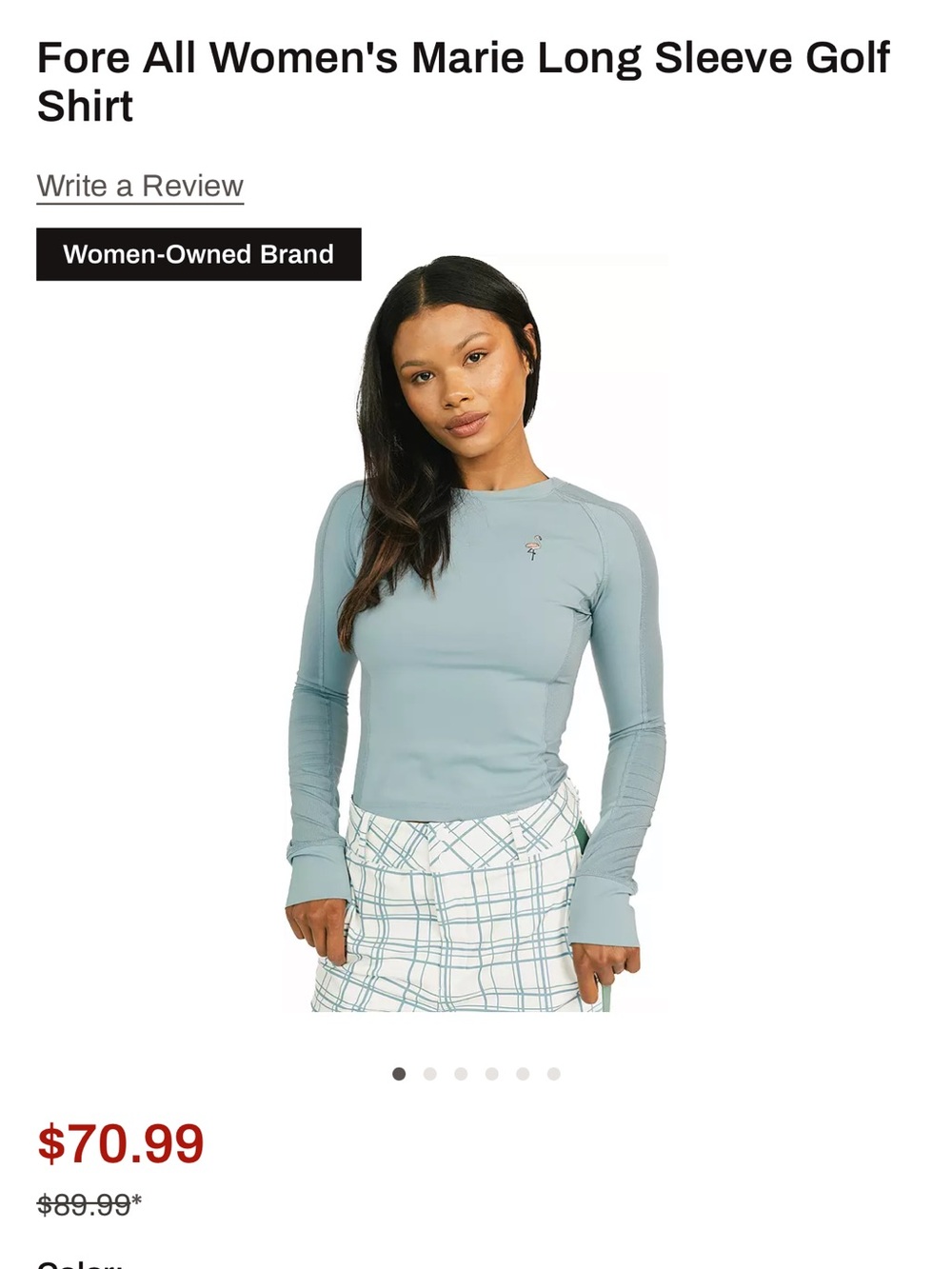 NWT Fore All Women's Marie Long Sleeve Top - Light Blue